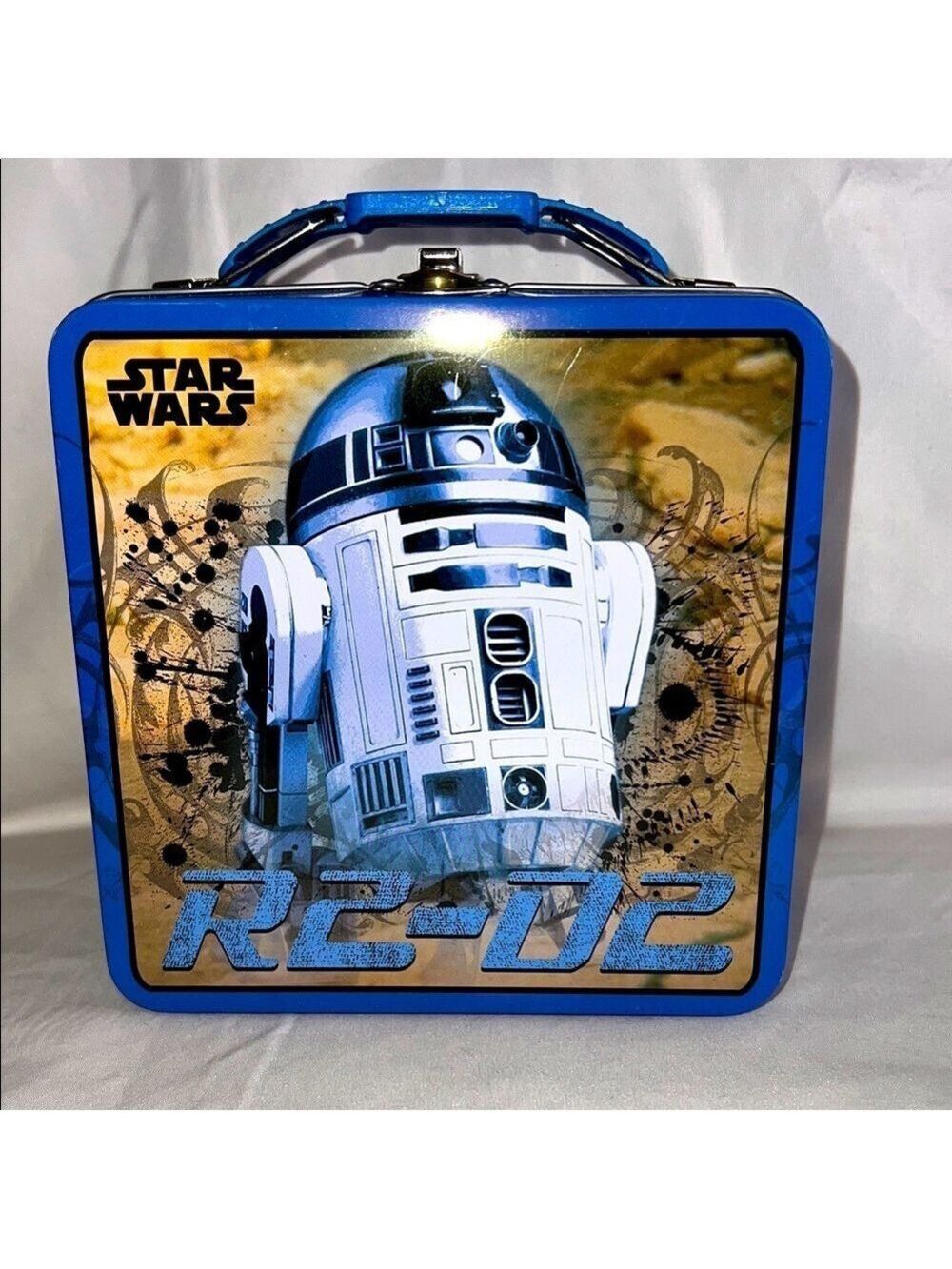 Star Wars R2-D2 Blue Lunch Box, approximately 5.75” (Square) X 2.5”